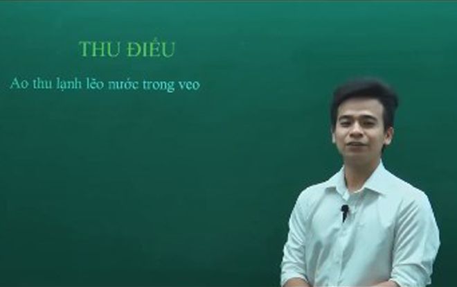 Thầy giáo gây bão cộng đồng mạng khi dùng công thức hóa học để phân tích bài thơ 'Thu Điếu'