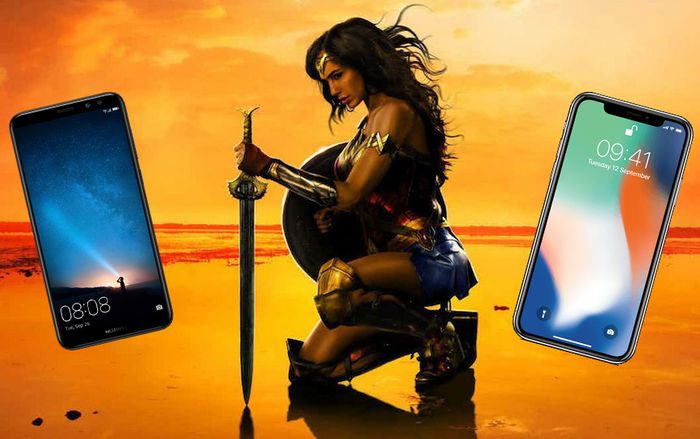 Wonder Woman khen smartphone Huawei bằng một chiếc iPhone khiến dân mạng bật cười