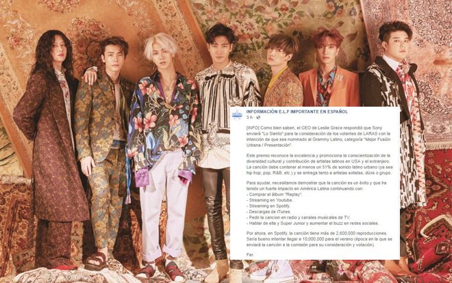 Không chỉ lập kỷ lục Billboard mới cho Kpop, SuJu còn có thể được đề cử Grammy Latin
