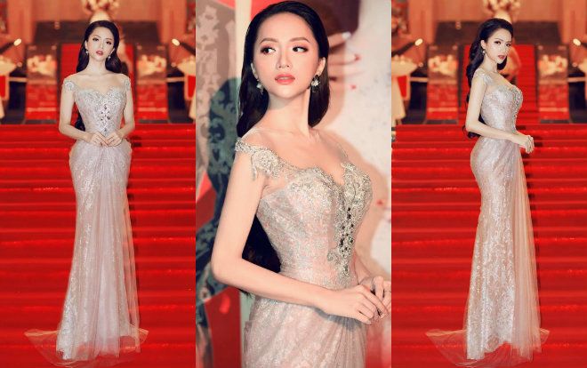 Hương Giang diện đầm xuyên thấu mỏng tang, 'lăng xê' vòng eo 56 cm tại sự kiện