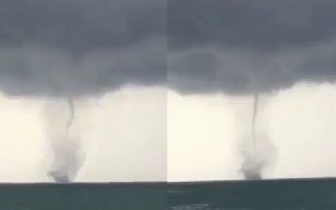 Tận mắt chứng kiến vòi rồng cao hàng trăm mét trên đảo Phú Quốc, nhiều du khách rùng mình