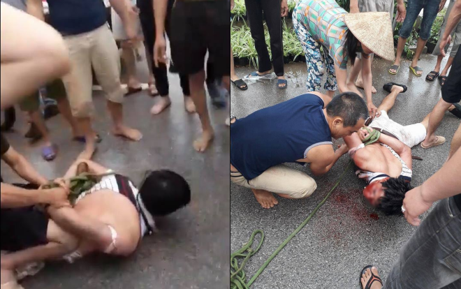 Người dân vây bắt, đánh đập đối tượng nghi xông vào nhà bắt cóc bé gái