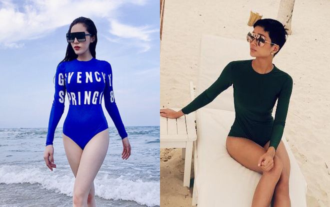Áo tắm cut-out xưa rồi, áo tắm 'kín bưng' giống H'Hen Niê và Kỳ Duyên mới là xu hướng cực hot