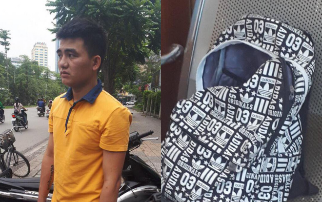 Tài xế xe ôm truy đuổi, đạp ngã tên cướp giật balo của nữ sinh viên