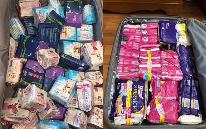 Không phải mì tôm, vali tiếp tế đồ cho nữ du học sinh Việt Nam chỉ toàn… băng vệ sinh!