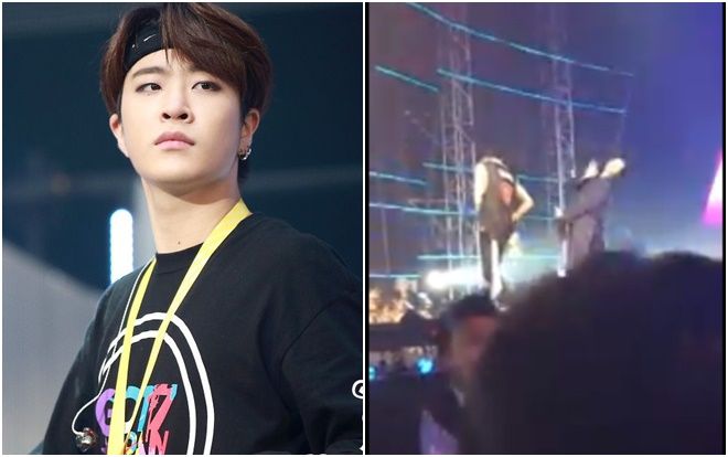 Đang diễn concert ngon lành, YoungJae (GOT7) bị fan 'phi' thẳng vật cứng vào mặt