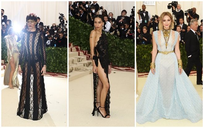 Met Gala 2018: Khách mời 'đua nhau' phô bày cơ thể và nội y