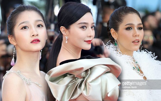 Thần thái miễn chê của 3 mỹ nhân Phạm Băng Băng, Chompoo Araya và Quan Hiểu Đồng tại Cannes ngày 4