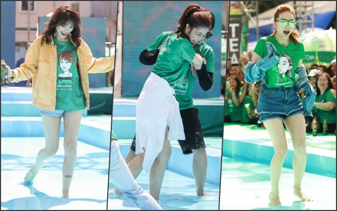 Đông Nhi, Minh Hằng té ngã, Hari Won băng chân vẫn catwalk nhiệt tình trên nước