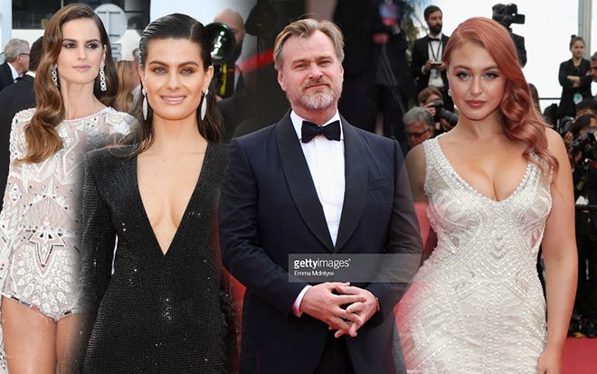 Thảm đỏ Cannes ngày thứ 6: Đạo diễn Christopher Nolan xuất hiện, Iskra Lawrence khoe 'ngực khủng'