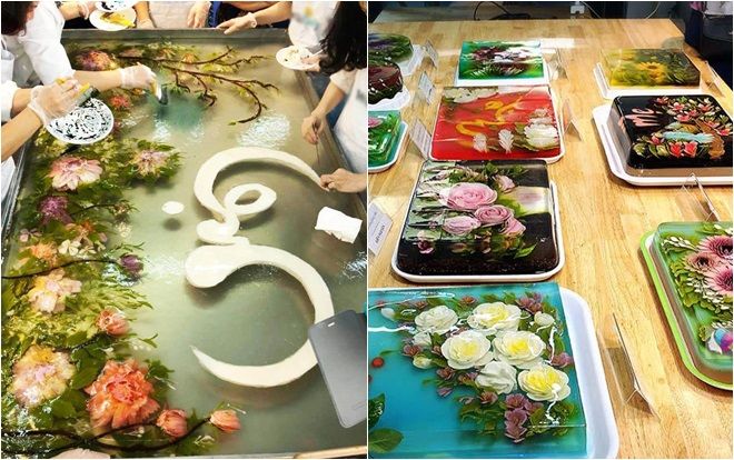 Choáng với chiếc bánh thạch 3D nặng 200kg, phải dùng 180 lít nước, 170 gói thạch mới hoàn thành