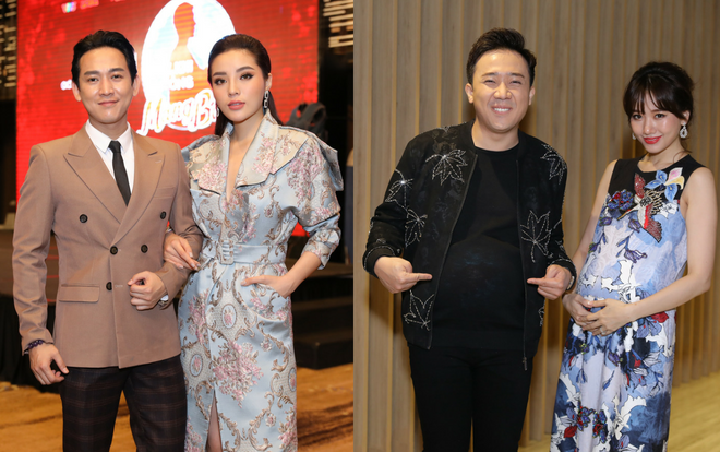Trấn Thành, Hari Won khệ nệ 'bụng bầu' đi sự kiện, Kỳ Duyên tiếp tục trưng dụng váy xẻ ngực sâu