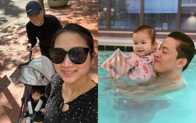 Lam Trường hạnh phúc bên gia đình tại Mỹ, Yến Phương 'bóng gió' việc sắp có thêm em bé