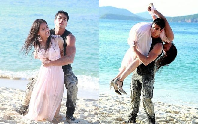 Mọt phim Thái phát sốt với cảnh Nadech Kugimiya xé váy, trói tay khống chế rồi ôm Yaya Urassaya ‘lăn lộn’ trên bãi cát