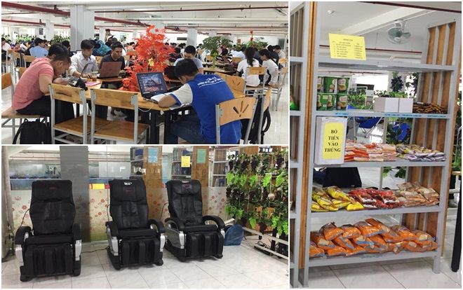 Thư viện 'trường người ta' - Có cả máy massage và cửa hàng tiện lợi để sinh viên thư giãn sau giờ học