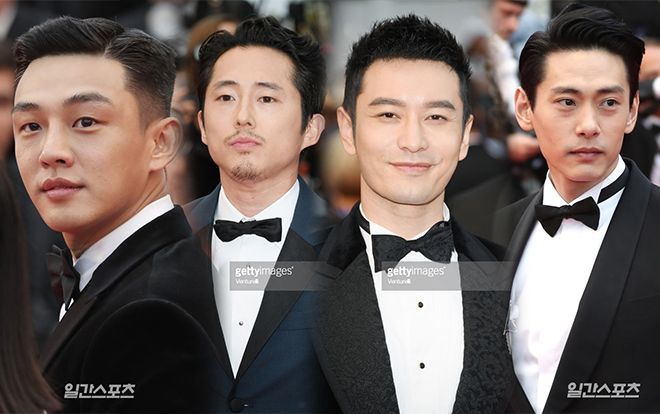 Các mỹ nam châu Á Yoo Ah In, Huỳnh Hiểu Minh, Steven Yeun lấn át phái nữ trên thảm đỏ Cannes ngày 9
