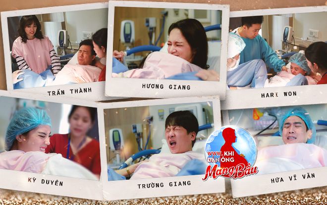 Hé lộ khoảnh khắc lâm bồn đau 'động mây xanh' của dàn sao Việt trong trailer 'bom tấn' Khi đàn ông mang bầu