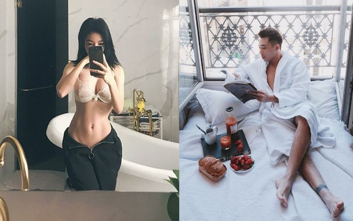 Elly Trần diện nội y khoe vòng 1, Hoàng Ku nhập hội 'chị em showbiz' say mê áo choàng tắm