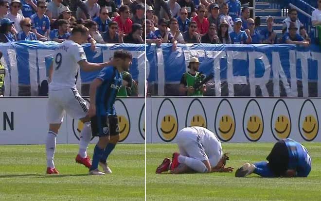 Ibrahimovic nhận thẻ đỏ đầu tiên ở MLS vì tội ‘vừa ăn cắp, vừa la làng’