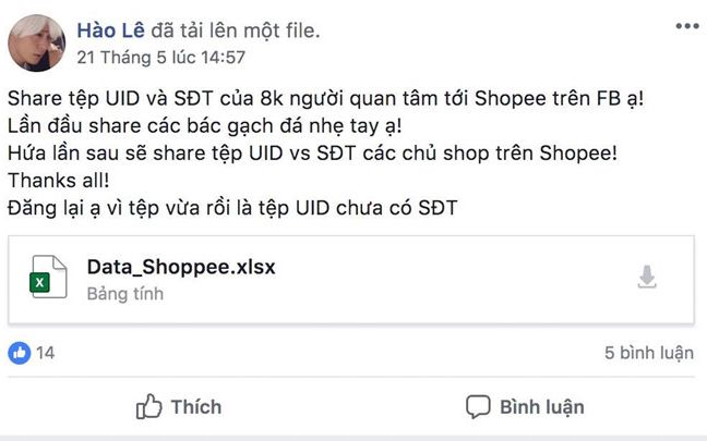 800.000 số điện thoại thành viên trang Facebook lớn ở VN bị lộ?