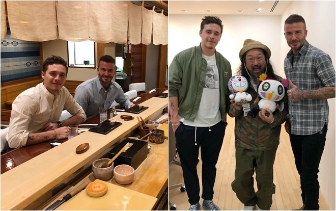 Bố con David Beckham khoe ảnh bụi bặm nhưng siêu yêu khi đi du lịch ở Nhật Bản