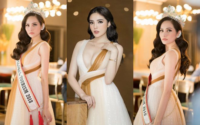 Diệu Linh lép vế khi vô tình mặc lại chiếc váy khoét ngực sâu hun hút của Kỳ Duyên