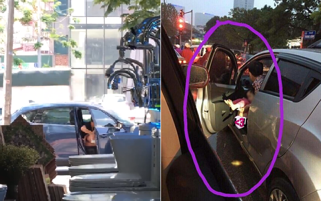 Mẹ trẻ hồn nhiên cho con đi vệ sinh ngay trước cửa hàng người khác khiến dân mạng bức xúc 'ném đá'