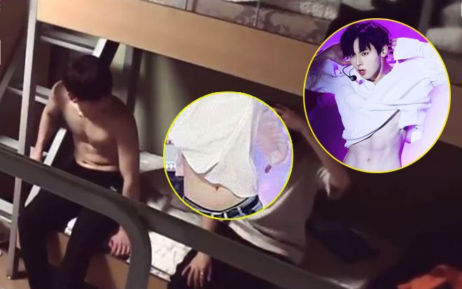 Từng là 'thùng nước lèo', bảo sao fan phát cuồng vì 'tai nạn' lộ 6 múi của Minhyun!