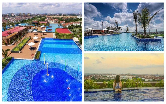 'Lạc trôi' ở bể bơi vô cực trên cao rộng 7000 m2 giữa lòng Hà Nội ngày hè