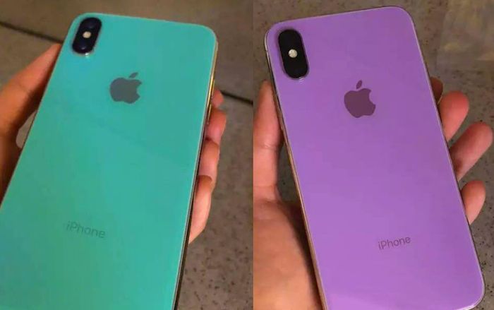 Lộ ảnh iPhone X Plus bản màu tím và màu xanh khiến nhiều người bất ngờ