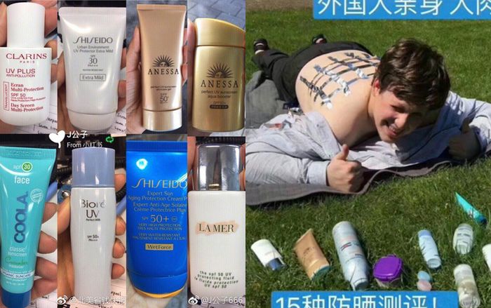 Chàng trai phơi mình ngoài sân 3 giờ để thử nghiệm 15 loại kem chống nắng