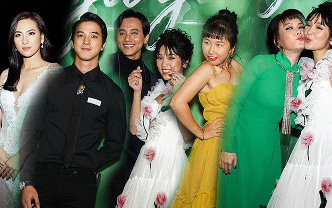 Việt Hương chu môi cùng 'em gái mưa' Thùy Linh - Mai Tài Phến, Trang Hý duyên dáng từ phim đến đời