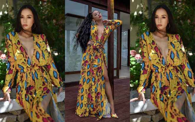 Vòng 1 silicon quá cỡ như Vũ Ngọc Anh cũng phải 'lép vế' trước Tóc Tiên khi đụng váy xẻ sâu