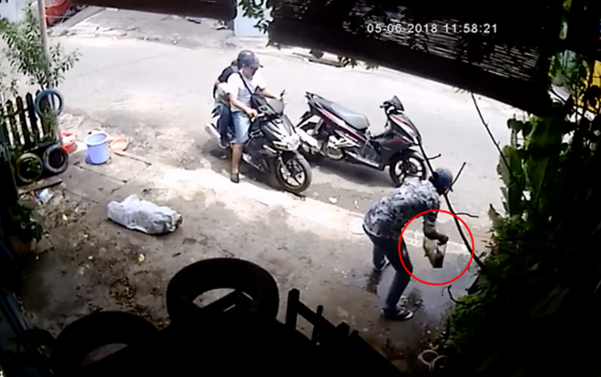 3 thanh niên đi 2 xe tay ga phối hợp ăn trộm bể cá cảnh trị giá hàng chục nghìn đồng ở vỉa hè