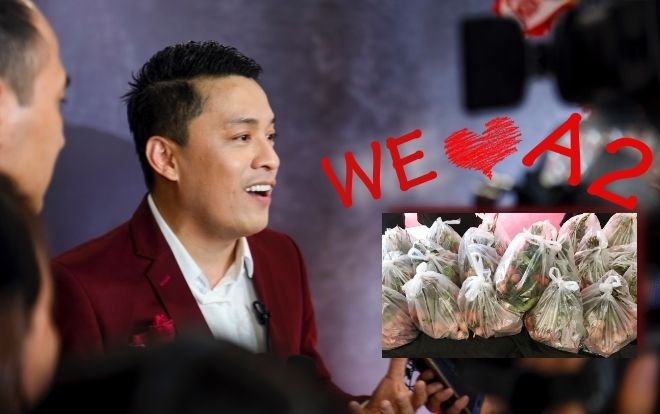 Siêu đáng yêu như A2 Lam Trường: Mua 200 ký vải tặng truyền thông trong họp báo trở lại