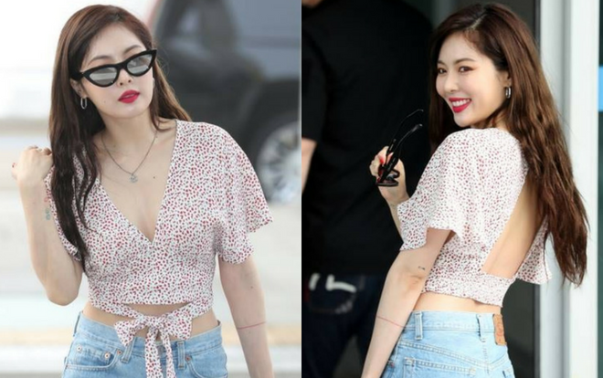 HyunA xinh đẹp tại sân bay, chuẩn bị sang Việt Nam