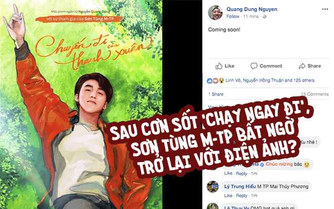 Sơn Tùng đóng phim thanh xuân của Dũng 'khùng': Ca sĩ trăm triệu view bắt tay với đạo diễn triệu đô