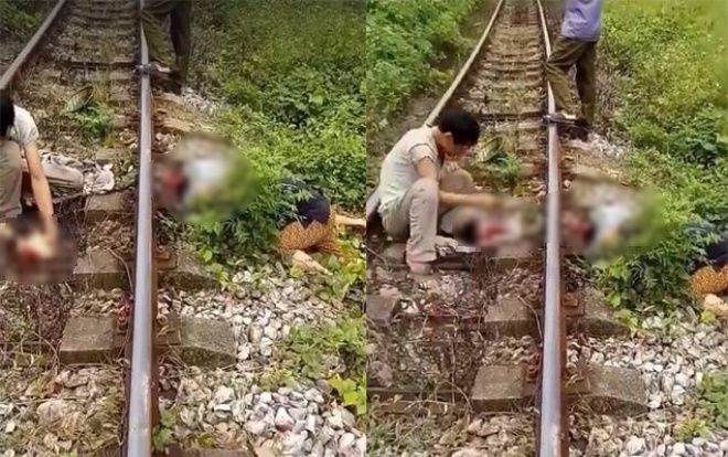 Người thân gào khóc khi thấy cảnh người đàn ông bị tàu hỏa cán đứt lìa đầu