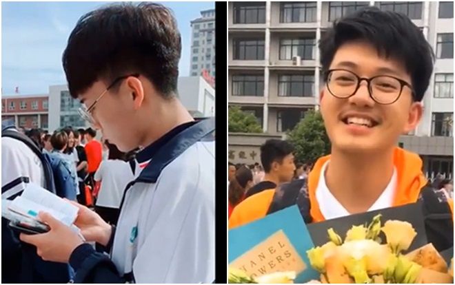 Thi ĐH căng thẳng là thế, các cô nàng vẫn không quên 'soi' trai đẹp