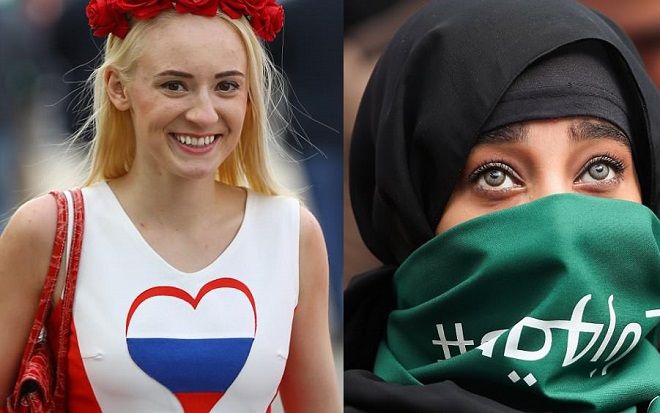 CẬN CẢNH: Sự tương phản về mọi mặt giữa dàn mỹ nhân Nga và Saudi Arabia
