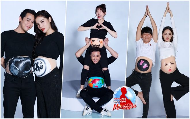 Ngắm trọn bộ ảnh bụng bầu siêu đáng yêu của dàn sao Khi đàn ông mang bầu