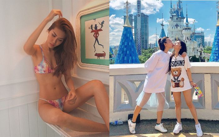 Hoàng Oanh - Hoàng Yến Chibi hôn nhau tình tứ, Minh Tú - Minh Triệu đọ ba vòng cùng bikini