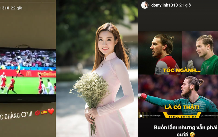 Hoa hậu Đỗ Mỹ Linh gây bất ngờ khi thức tới 2h sáng xem World Cup lại còn bình luận cực 'lầy'