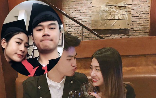 Vợ chồng Tùng Sơn và Trang Lou khoe ảnh cùng nhau khoác áo cử nhân, tốt nghiệp ĐH Mỹ Thuật
