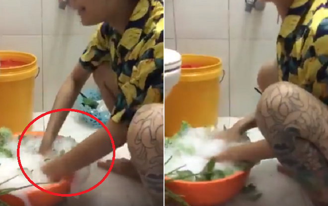 Hạn hán lời với cô gái rửa rau bằng xà phòng, dân mạng 'khuyên' dùng nước tẩy mới diệt sạch được vi khuẩn