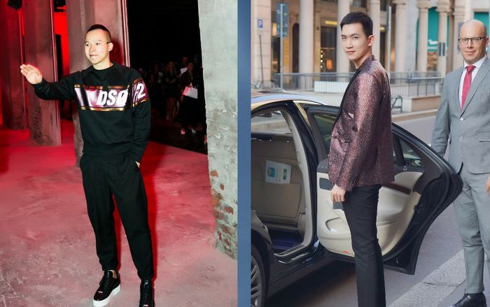 Ăn mặc bảnh bao, Võ Cảnh-Vũ Khắc Tiệp ngồi hàng ghế đầu xem show thời trang tại Ý