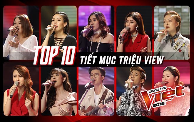 Ai là chủ nhân của top 10 tiết mục triệu view của vòng Giấu mặt Giọng hát Việt 2018?