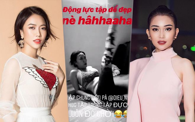 Bật cười trước clip tập thể dục của Diệu Nhi khiến Sĩ Thanh 'cạn lời'