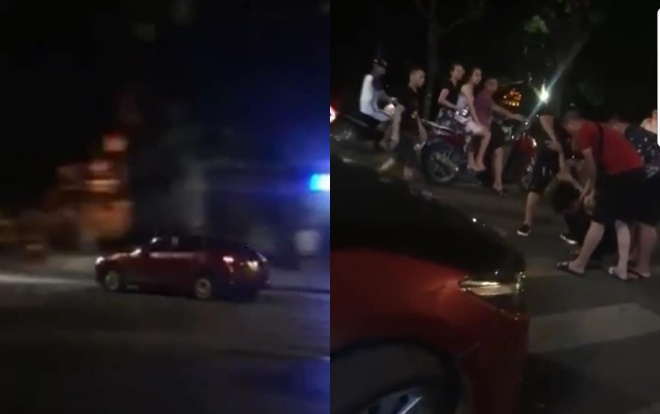 Khống chế tài xế Mazda 3 rú ga kinh hoàng gây náo loạn hồ Gươm sau đêm World Cup