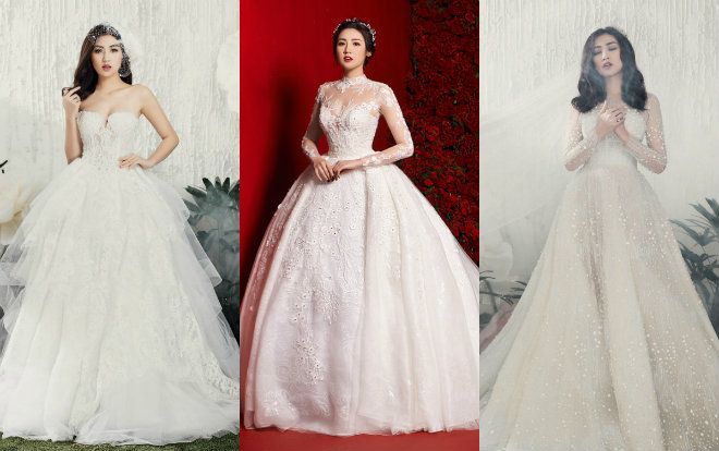 Thì ra trước khi chính thức lên xe hoa, Á hậu Tú Anh đã vô số lần hóa cô dâu và đốn gục tim fan